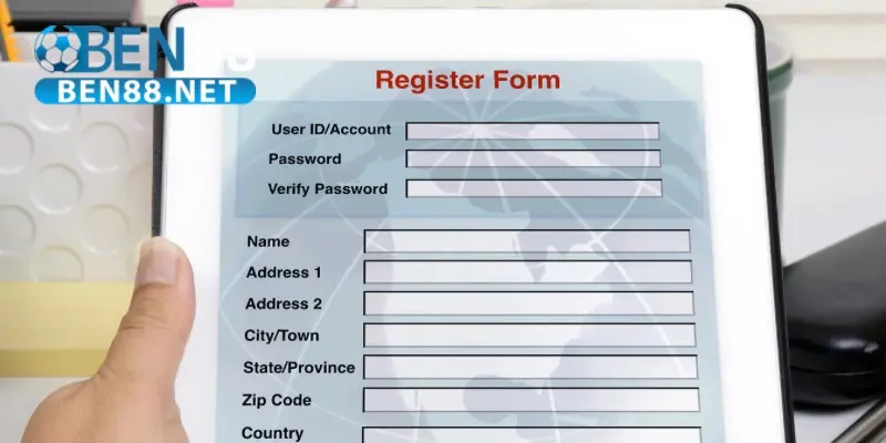 đăng ký Ben88 2 Điền đầy đủ thông tin theo yêu cầu của hệ thống